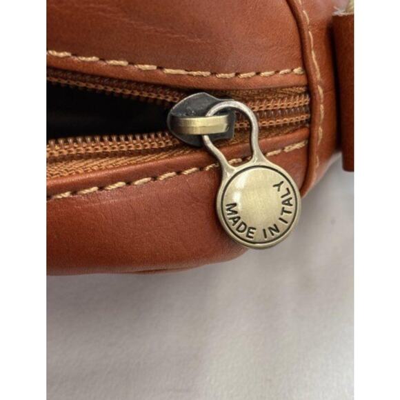 DEL BORGO ITALIAN LEATHER BROWN CROSSBODY BAG - Picture 9 of 13